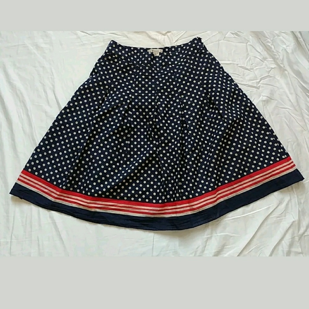 FOREVER 21 Women Blue White Polka Dot July 4th